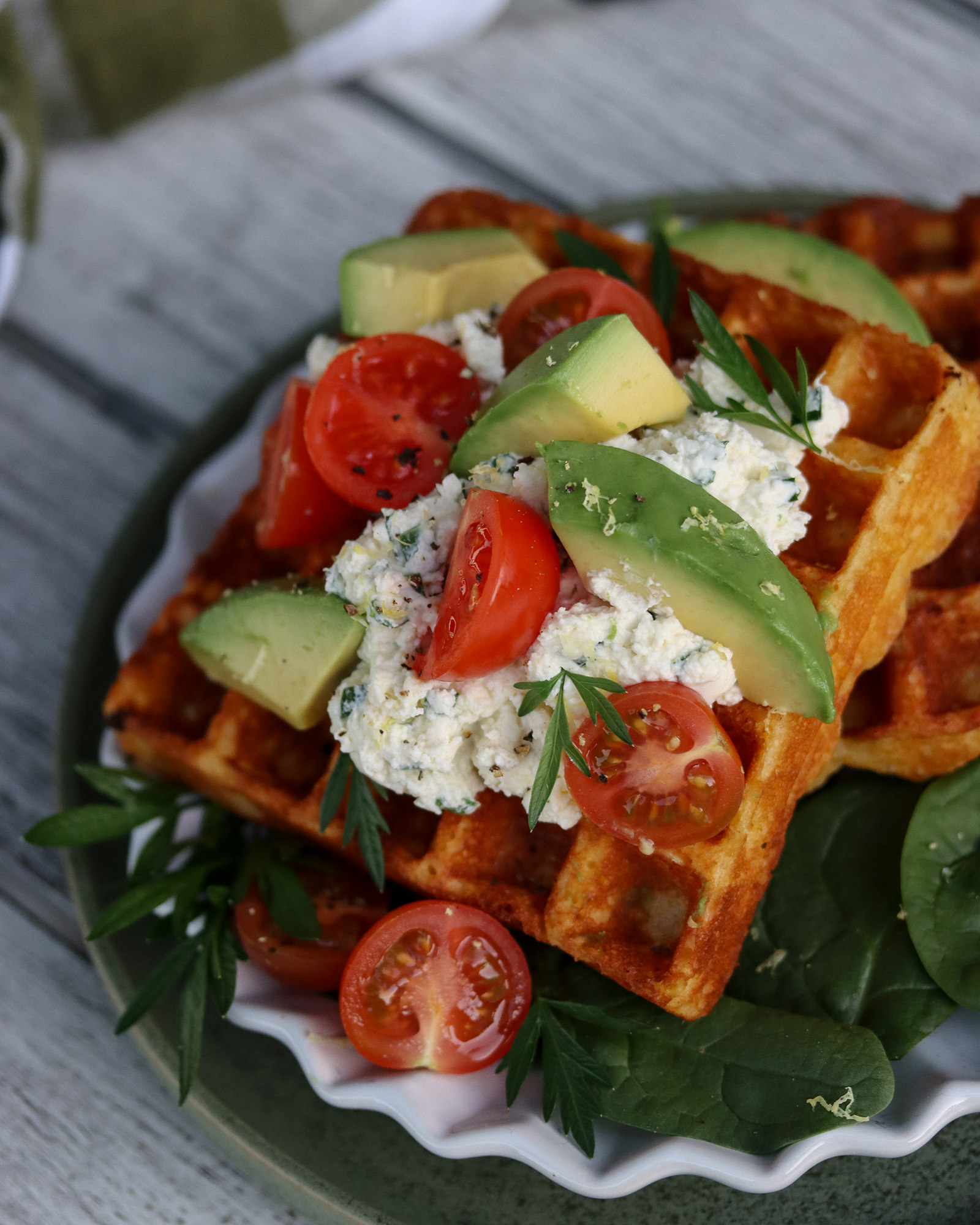 Belgian Style Cornmeal Waffles