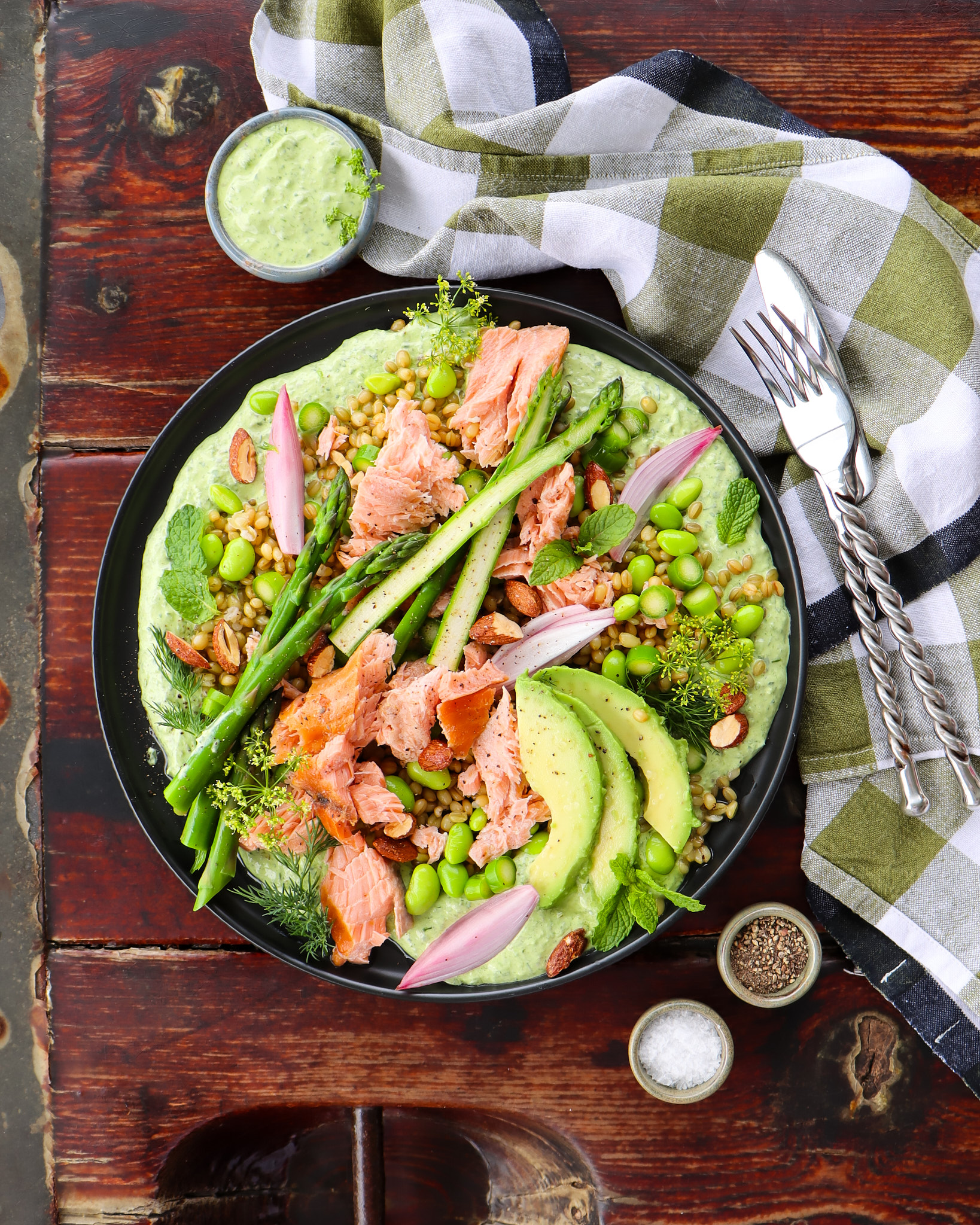 Green Goddess Salmon Salad