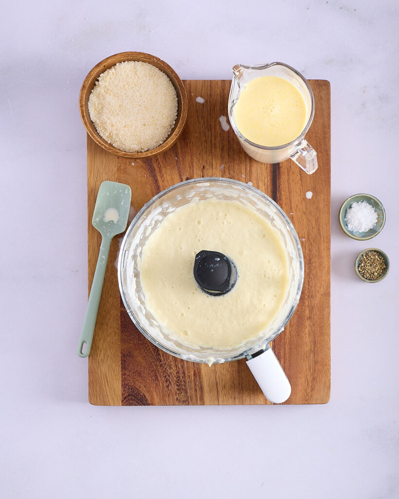Processed fennel with parmesan cream sauce.